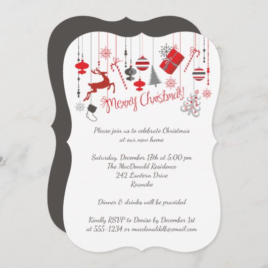 Joyeux Noël Open House Invitation (Devant / Derrière)