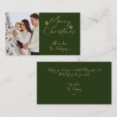 Joyeux Noël Or 1 Photo Carte de Noël (Devant / Derrière)