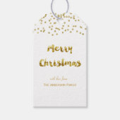 Joyeux Noël or parties scintillant étiquettes cade (Devant)