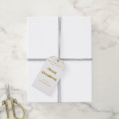 Joyeux Noël or parties scintillant étiquettes cade (Avec de la ficelle)