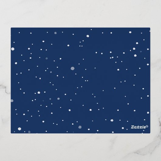 joyeux Noël or script moderne carte de noël (Verso)