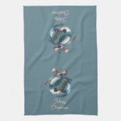 Joyeux Noël Ornament Serviette de cuisine (Vertical)