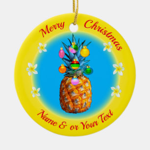 Joyeux Noël, ornement d'ananas personnalisé