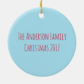 Joyeux Noël ornement du cercle (Dos)