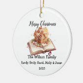 "Joyeux Noël" Ornement familial (Gauche)