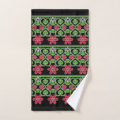 Joyeux Noël ornemental flocon de neige (Serviette à main)