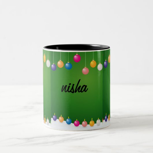 joyeux Noël ornements persona tasse de café vert (Centre)