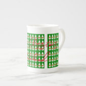 Joyeux Noël Os de porc Chine Mug Green (Devant droit)