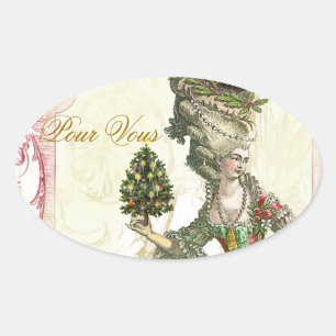 Joyeux Noel Ovale Sticker