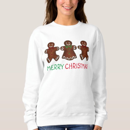 Joyeux Noël pain d'épices Hommes Sweatshirt de coo (Devant)