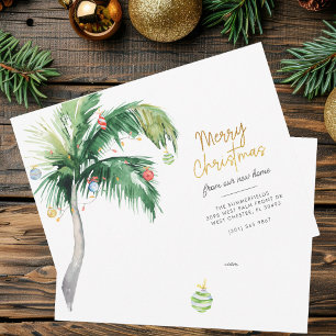 Joyeux Noël Palm Tree Carte de Déménagement