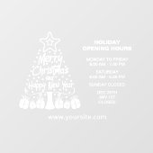 Joyeux Noël, Panneau d'horaires d'ouverture de vac (Feuille)