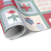 Joyeux Noël! papier cadeau (Coin rond)