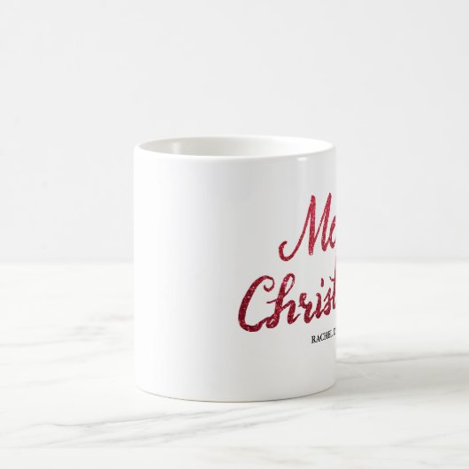 Joyeux Noël parties scintillant brosse script mug (Centre)