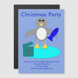 Joyeux Noël Pêche pingouin Invitations personnalis