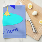 Joyeux Noël Pêche Pingouin serviette personnalisée (Quart Plié)