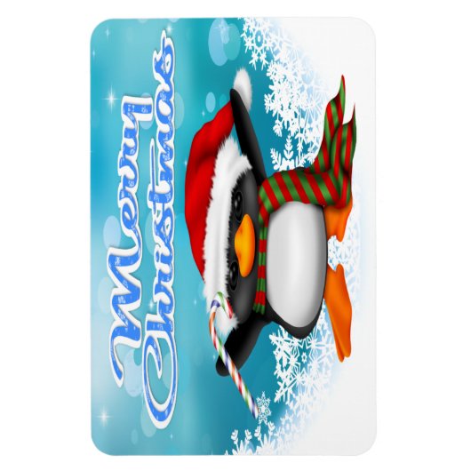 Joyeux Noël Penguin Flex Magnets (Vertical)