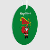 Joyeux Noël Père Noël afro-américain Vert (devant)