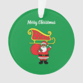 Joyeux Noël Père Noël afro-américain Vert (devant)