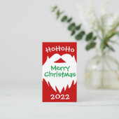 Joyeux Noël Père Noël Beard 2022 Carte de visite (Debout devant)