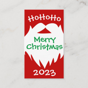 Joyeux Noël Père Noël Beard 2023 Carte de visite