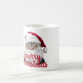 joyeux noël père Noël chat tasse (Centre)