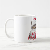 joyeux noël père Noël chat tasse (Gauche)