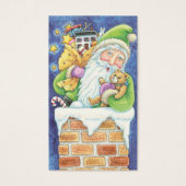 Joyeux Noël, Père Noël dans la cheminée avec des j (Devant)