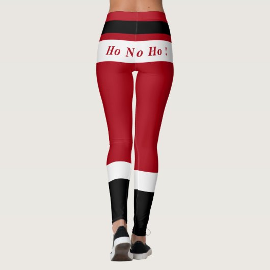 Joyeux Noël Père Noël Drôle Leggings (Dos)