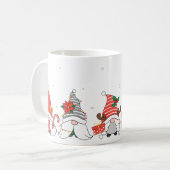 Joyeux Noël Père Noël Gnomes Mug (Devant gauche)
