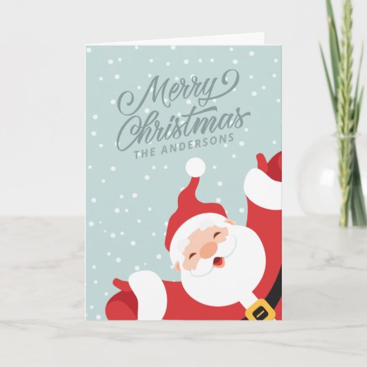 Joyeux Noël Père Noël joyeux | Carte de vœux (Devant)