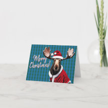 Joyeux Noël, Père Noël Moose ! Carte pour les fête