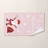 Joyeux Noël Père Noël Motif Rouge Blanc (Serviette à main)