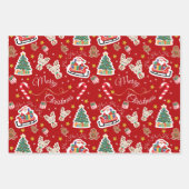 Joyeux Noël Père Noël Papier à enveloppement (Devant 2)