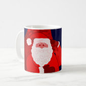 Joyeux Noël Père Noël rouge / bleu garçons mug (Devant gauche)