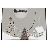 Joyeux Noël Père Noël Scene LG Cadeau Sac (Devant)