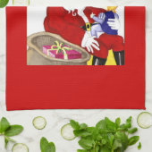 Joyeux Noël Père Noël & serviette de cuisine pour (Plié)