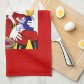 Joyeux Noël Père Noël & serviette de cuisine pour (Quart Plié)