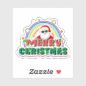 Joyeux Noël père Noël sticker (Feuille)