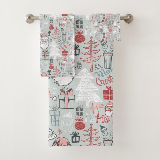 Joyeux Noël Père Noël Tree Main Drawn Motif Sage (En situation)