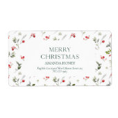 Joyeux Noël Personnalisé Étiquette d'expédition (Devant)