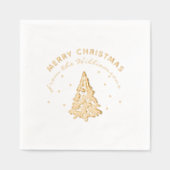 Joyeux Noël Personnalisé Nom de famille Pine Tree (Recto)