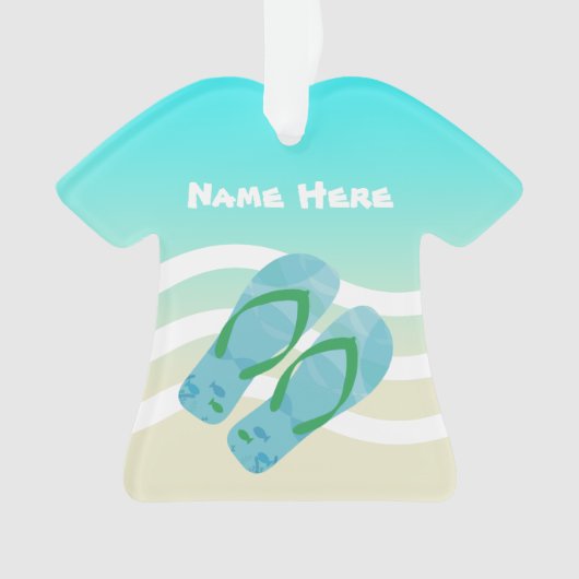 Joyeux Noël Personnalisé Nom Tropical Beach Waves (devant)