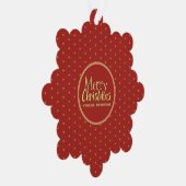 Joyeux Noël personnalisé Texte papier ornement car (Droite)