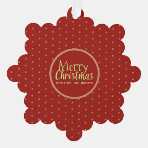 Joyeux Noël personnalisé Texte papier ornement car