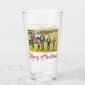 Joyeux Noël personnalisé verre à pinte (Dos)