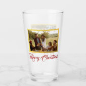 Joyeux Noël personnalisé verre à pinte (Devant)