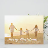 Joyeux Noël photo avec points verts - Carte 6x8 (Debout devant)