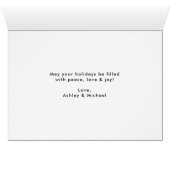 Joyeux Noël Photo Brosse Script Plier Carte (Intérieur Horizontal (Bas))