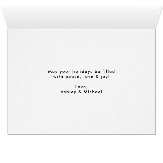 Joyeux Noël Photo Brosse Script Plier Carte (Intérieur Horizontal (Bas))